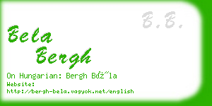 bela bergh business card